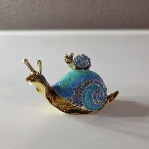Ciel Collectables Snail with Baby Trinket Box NWT
